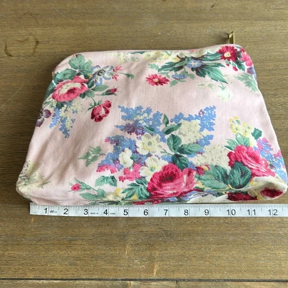 Vintage Women’s Canvas Cosmetic Bags Set of 3. Claire Floral Print. Waterproof. - Picture 5 of 13